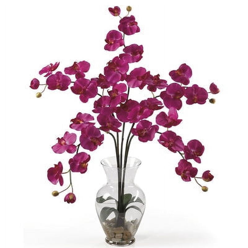Five Stem Phalaenopsis Liquid Illusion Dark Pink