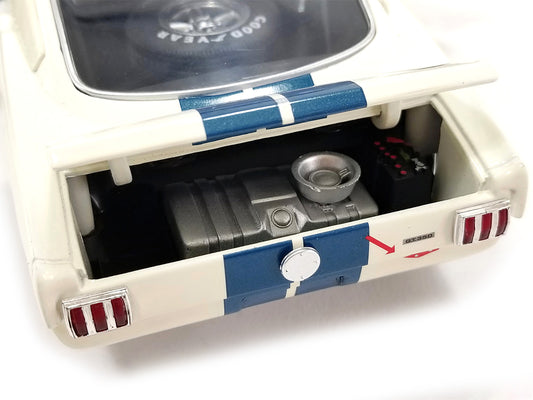Acme 1965 Shelby GT 350R #7 "Stirling Moss" White with Blue Stripes Limited Edition to 516 pieces Worldwide 1/18 Diecast Model Car by ACME
