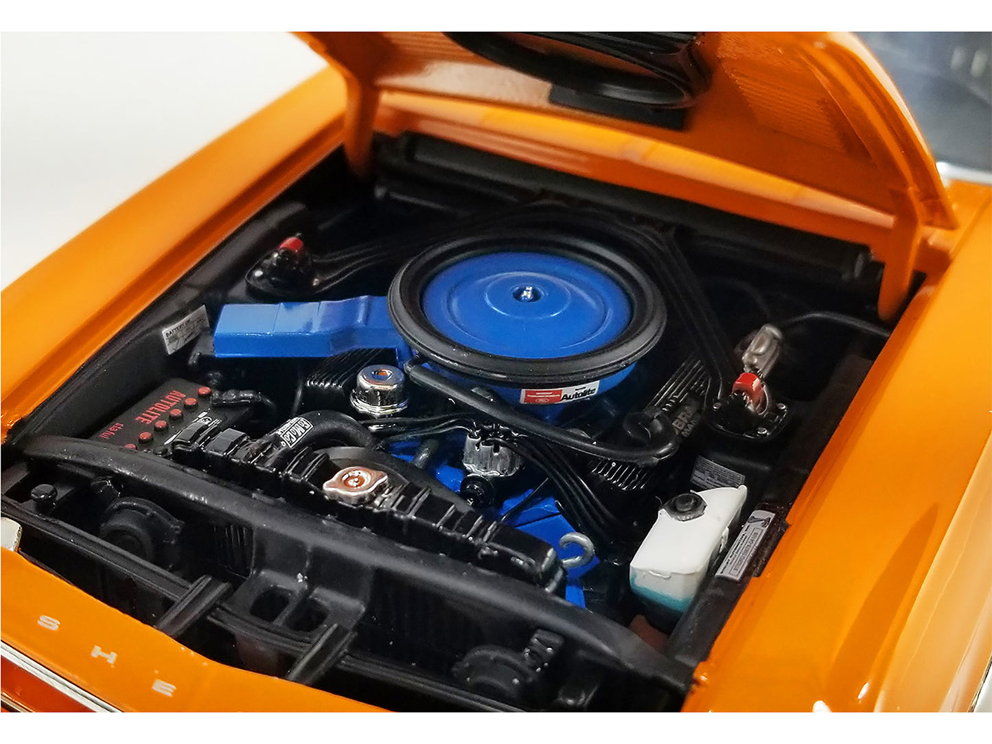 Acme 1968 Shelby GT500 KR Orange Metallic (WT Color Code 5107) with White Stripes Limited Edition to 348 pieces Worldwide 1/18 Diecast Model Car by ACME