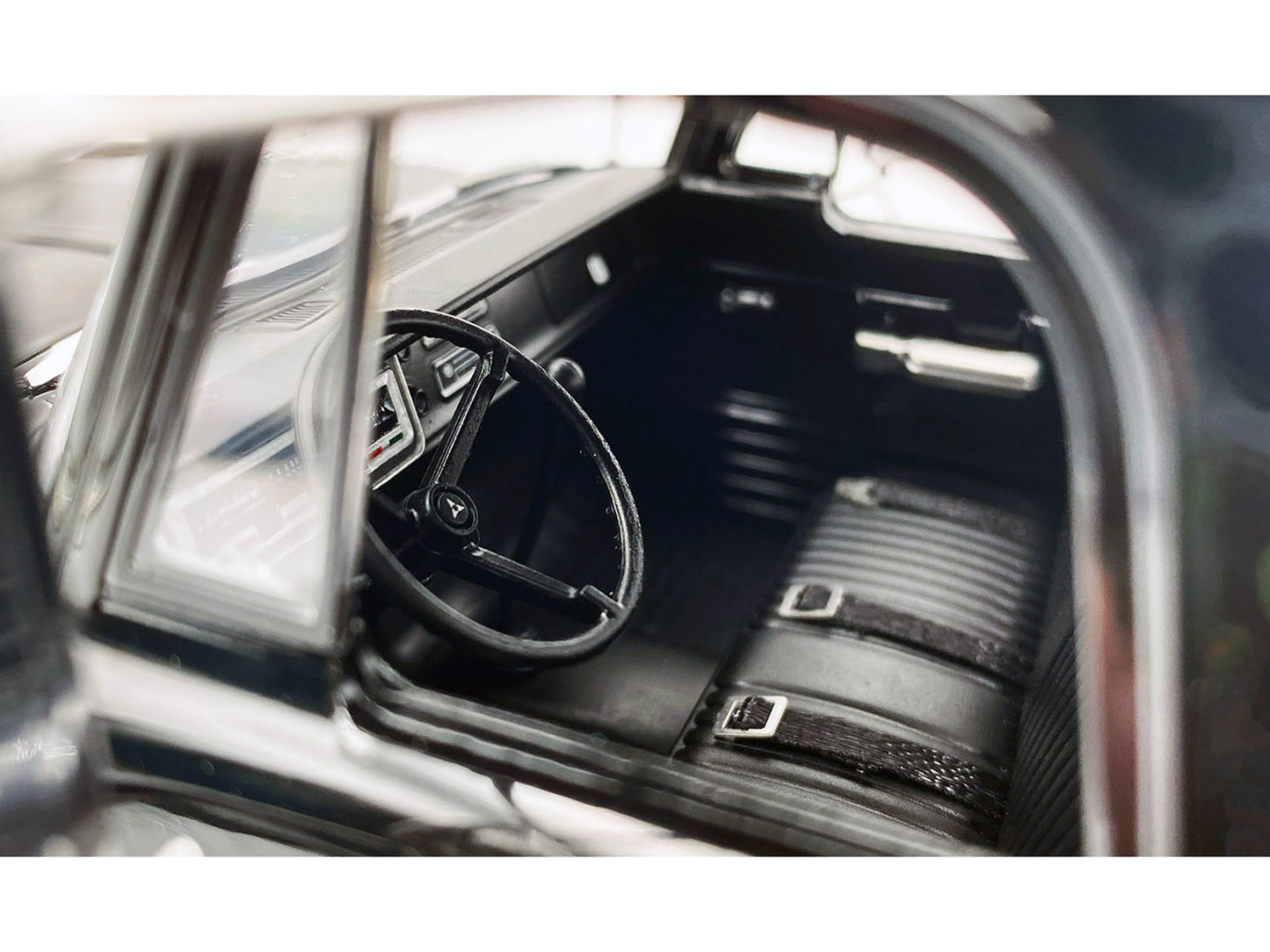 Acme 1970 Dodge D-300 Ramp Truck Black with Trucker Wheels Limited Edition to 180 pieces Worldwide 1/18 Diecast Model Car by ACME