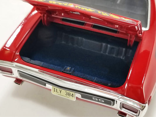 Acme 1970 Chevrolet Chevelle 454 LS6 "Red Alert" Red with Black Stripes Limited Edition to 374 pieces Worldwide 1/18 Diecast Model Car by ACME