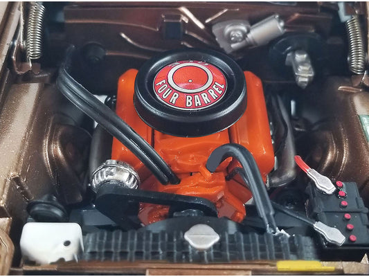 Acme 1971 Plymouth Barracuda Tahitian Walnut Metallic and White Limited Edition to 402 pieces Worldwide 1/18 Diecast Model Car by ACME