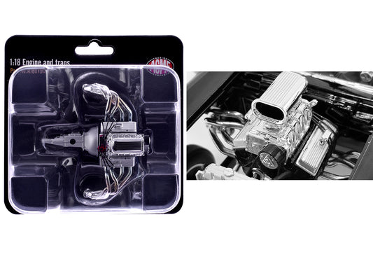 Blown 427 Engine & Transmission Replica from "1957 Chevrolet 150 Gasser" 1/18 Model by ACME