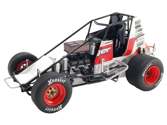 Acme Winged Sprint Car #5W Lucas Wolfe "Old Milwaukee" Allebach Racing "World of Outlaws" (2024) 1/18 Diecast Model Car by ACME