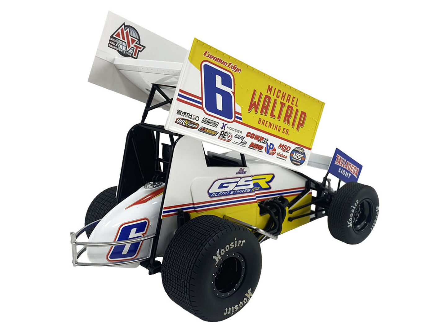 Acme Winged Sprint Car #6 Bill Rose "Michael Waltrip Brewing Co." Glenn Styres Racing "World of Outlaws" (2024) 1/18 Diecast Model Car by ACME