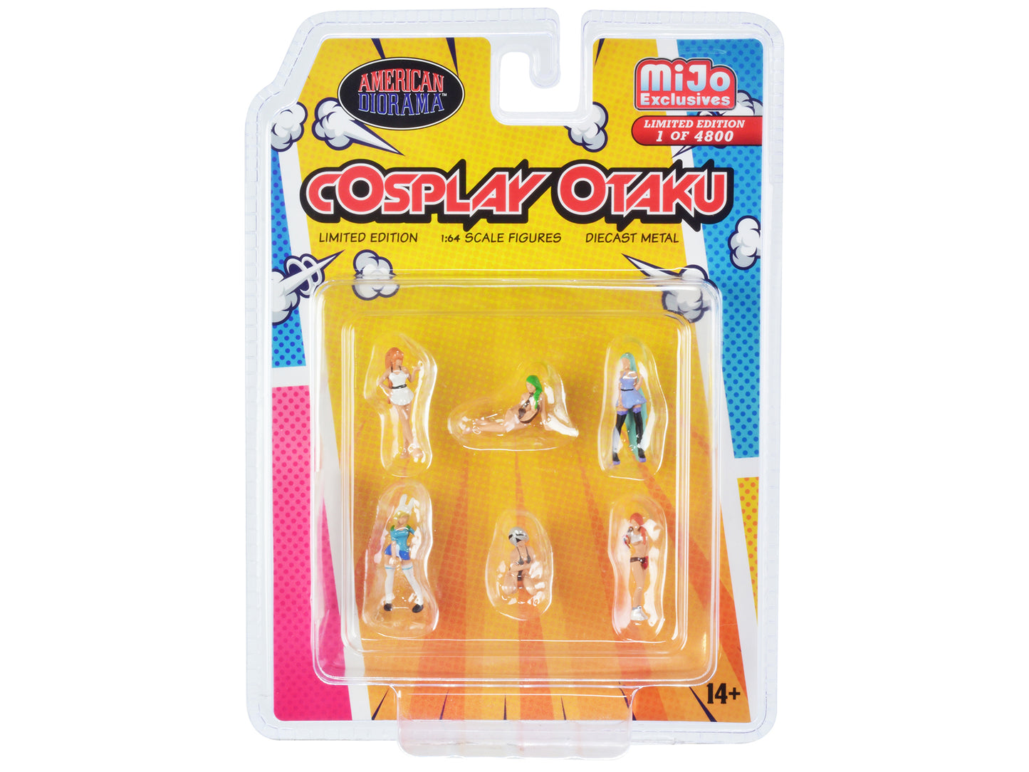 American Diorama "Cosplay Otaku" 6 piece Diecast Figure Set Limited Edition to 4800 pieces Worldwide for 1/64 Scale Models by American Diorama