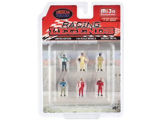 American Diorama "Racing Legends" 6 piece Diecast Set (6 Driver Figures) Limited Edition to 4800 pieces Worldwide 1/64 Scale Models by American Diorama
