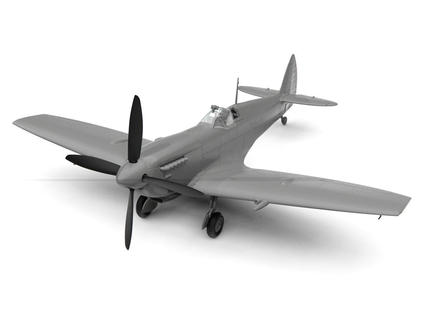 Level 2 Model Kit Supermarine Spitfire Mk.IXe Fighter Aircraft with 3 Scheme Options 1/48 Plastic Model Kit by Airfix