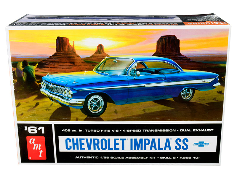 AMT Skill 2 Model Kit 1961 Chevrolet Impala SS 1/25 Scale Model by AMT