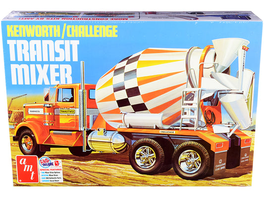 AMT Skill 3 Model Kit Kenworth / Challenge Transit Cement Mixer Truck 1/25 Scale Model by AMT
