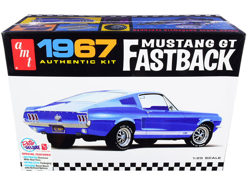 AMT Skill 2 Model Kit 1967 Ford Mustang GT Fastback 1/25 Scale Model by AMT