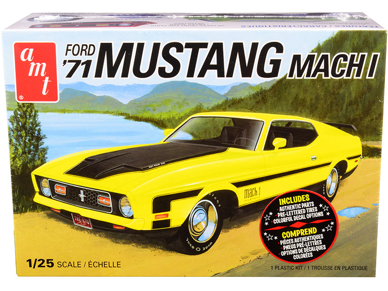 AMT Skill 2 Model Kit 1971 Ford Mustang Mach I 1/25 Scale Model by AMT