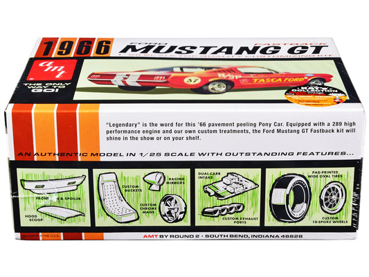 AMT Skill 2 Model Kit 1966 Ford Mustang GT Fastback 1/25 Scale Model by AMT