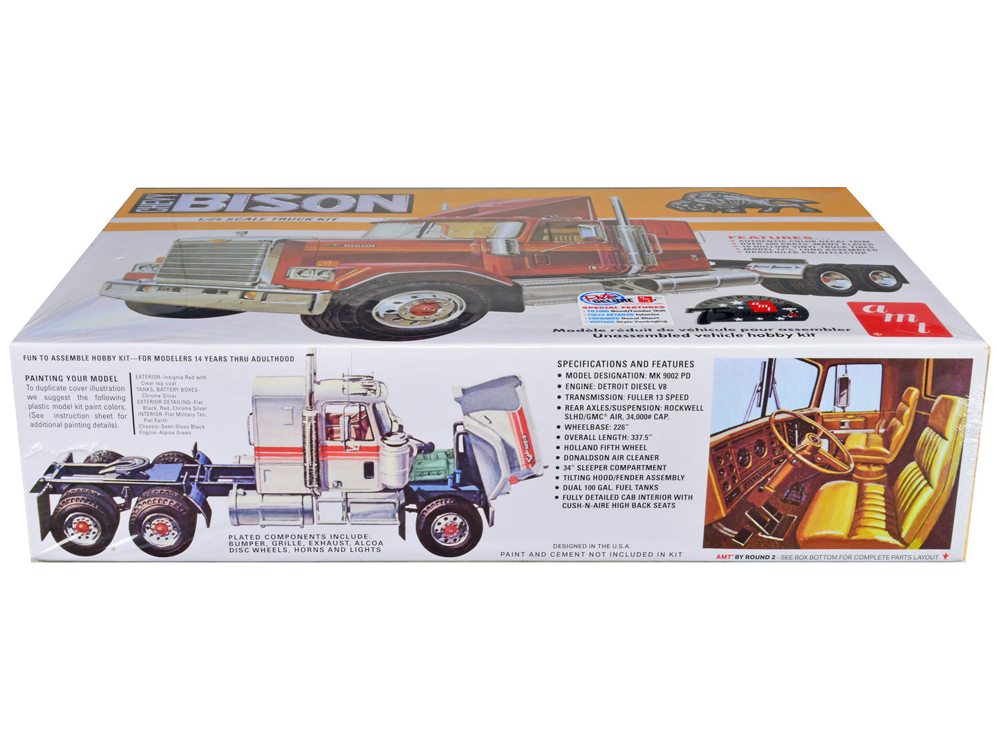 AMT Skill 3 Model Kit Chevrolet Bison Truck Tractor 1/25 Scale Model by AMT