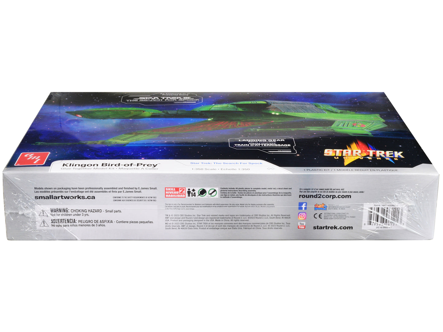 AMT Skill 2 Model Kit Klingon Bird-of-Prey Spacecraft "Star Trek III: The Search For Spock" (1984) Movie 1/350 Scale Model by AMT