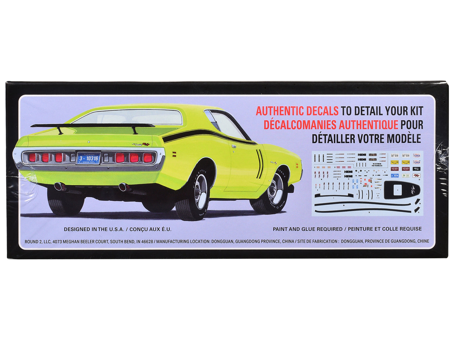 AMT Skill 2 Model Kit 1971 Dodge Charger R/T 1/25 Scale Model by AMT