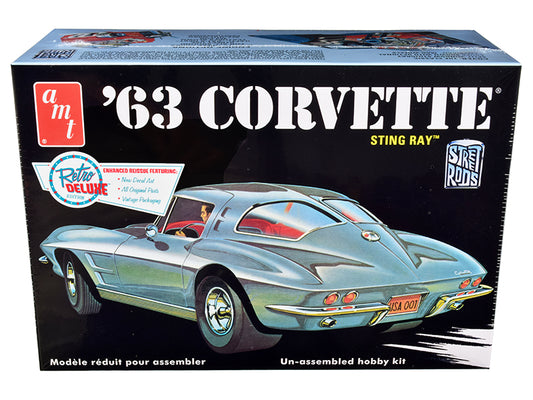 AMT Skill 2 Model Kit 1963 Chevrolet Corvette Stingray 1/25 Scale Model by AMT