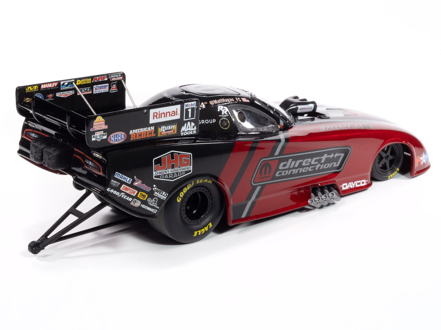 Autoworld Dodge Charger SRT NHRA Funny Car Matt Hagan "MOPAR Direct Connection" (2024) Limited Edition 1/24 Diecast Model by Auto World