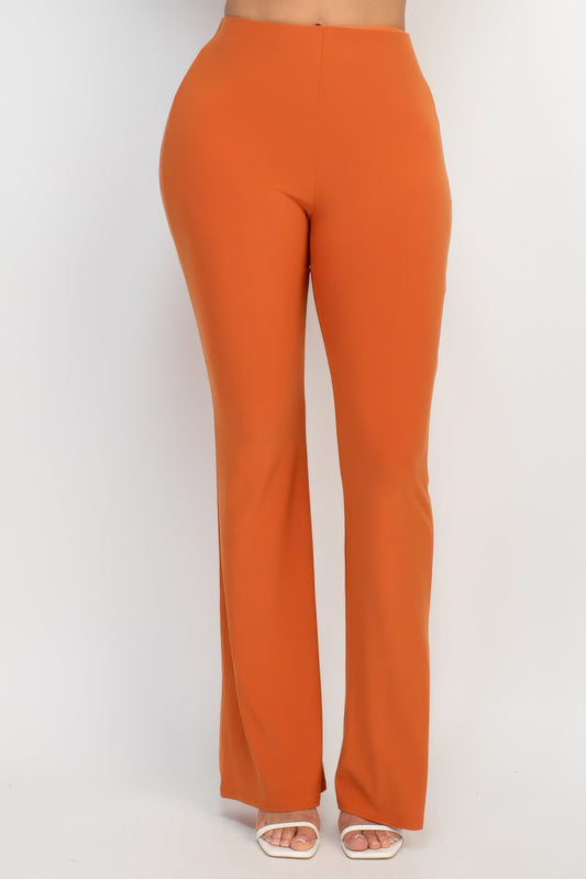 Fit And Flare Elastic Casual Pants