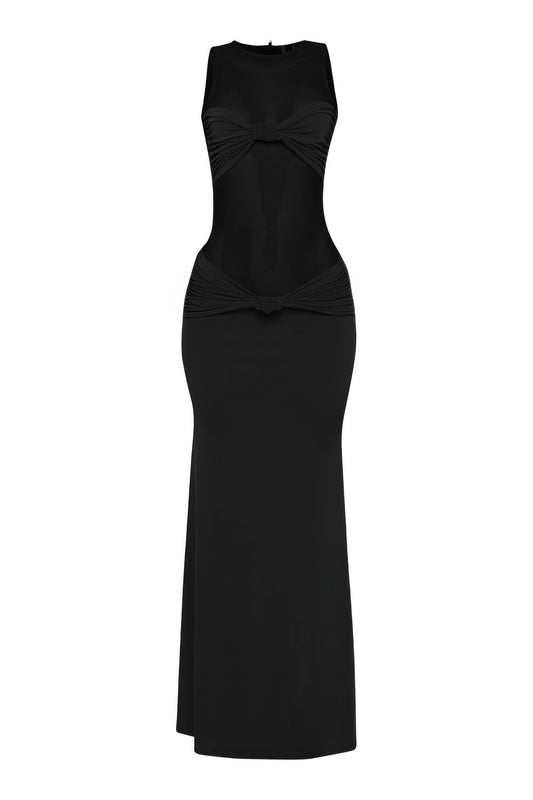 Mesh Contrast Rube Maxi Dress