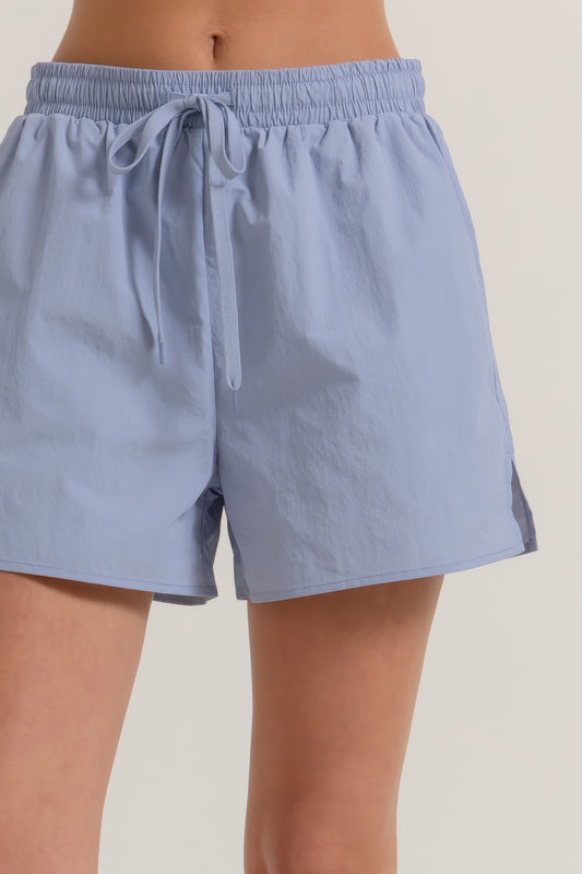 Anorak Side Slit Workout Shorts