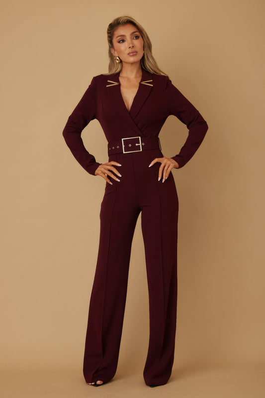 Blazer Suit Long Sleeve Jumpsuit