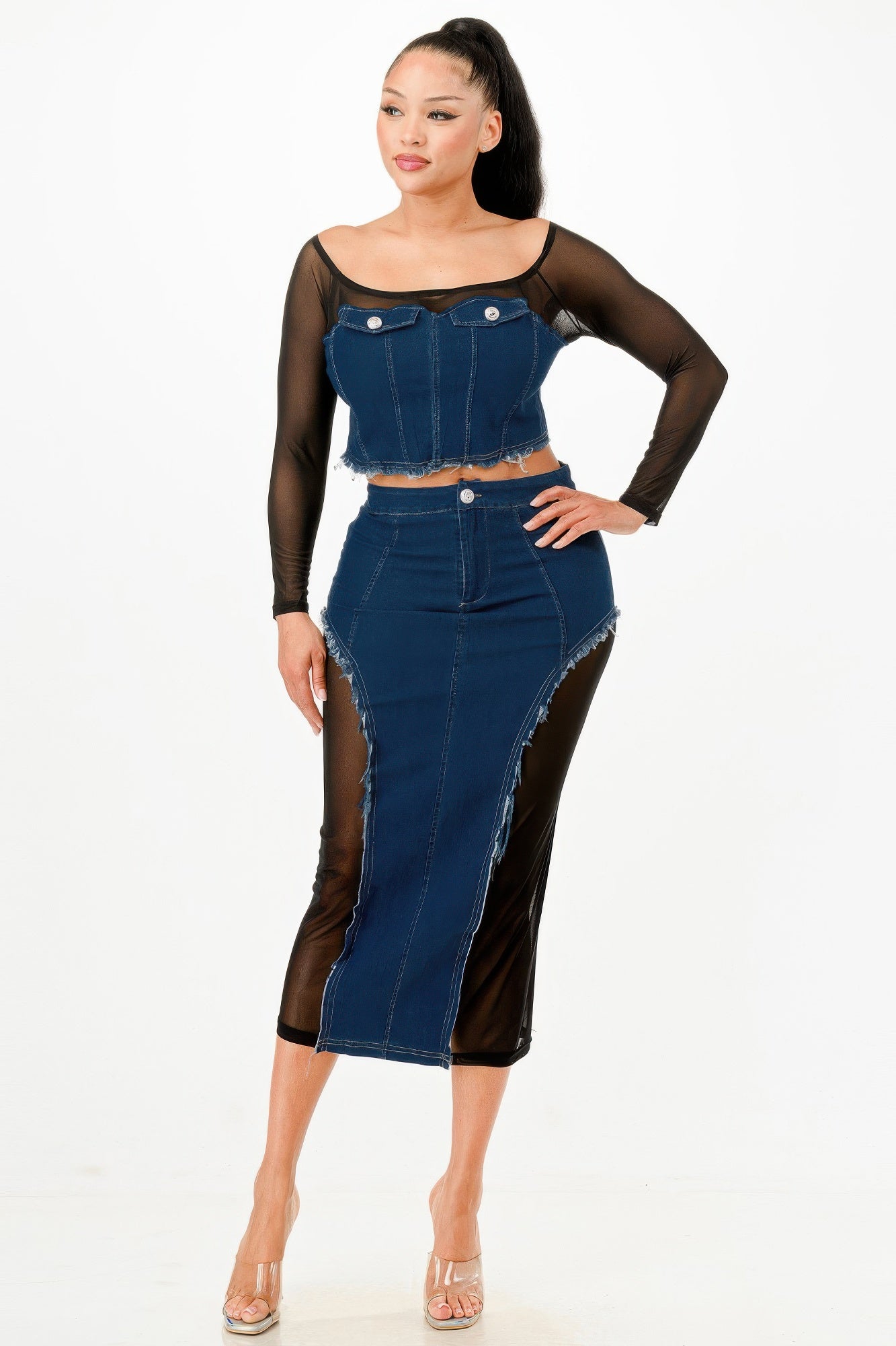 Denim Dress Set