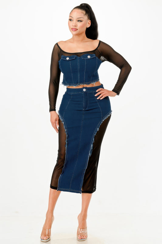 Denim Dress Set