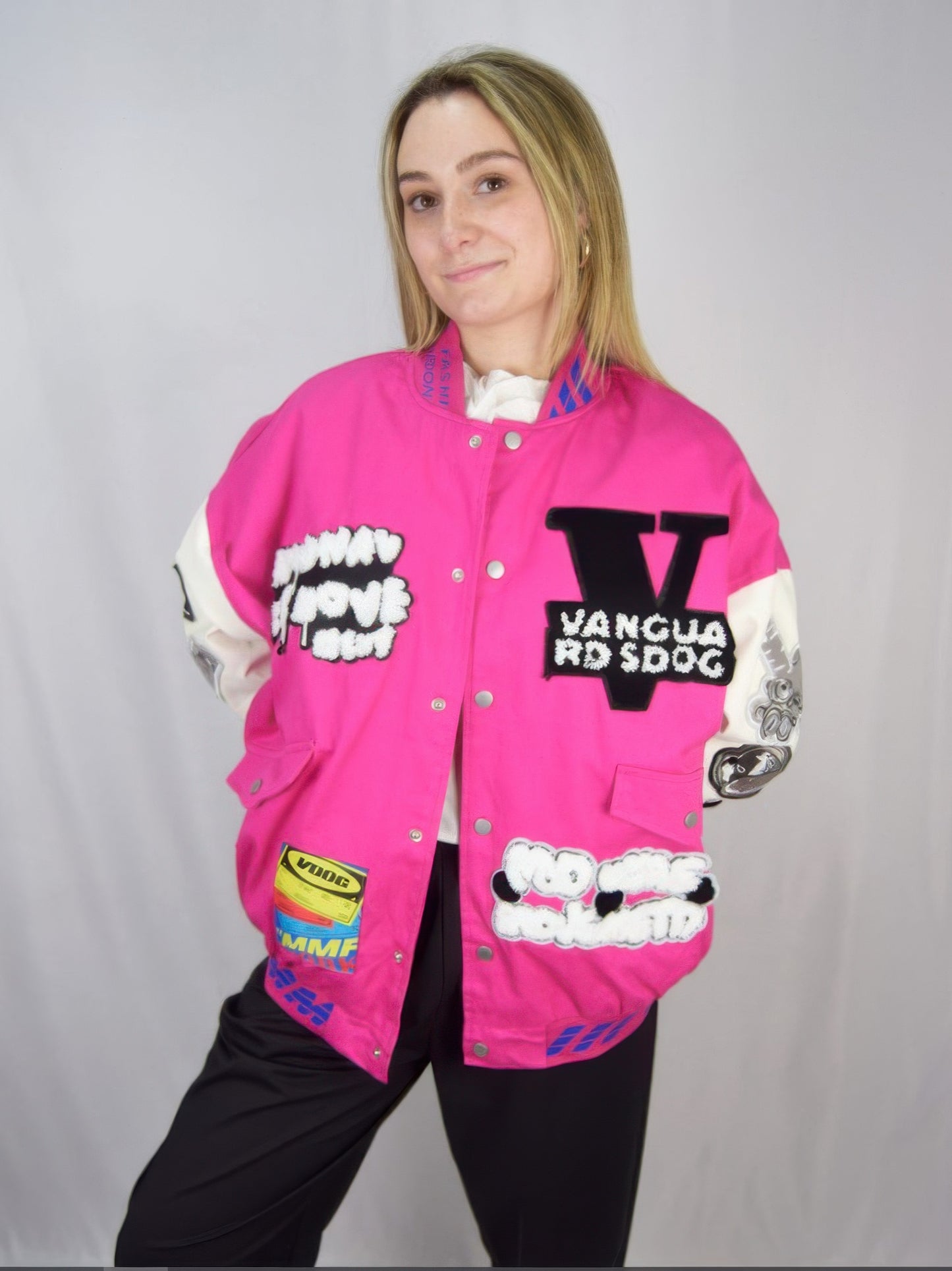 Reversible Patchwork Varsity Jacket