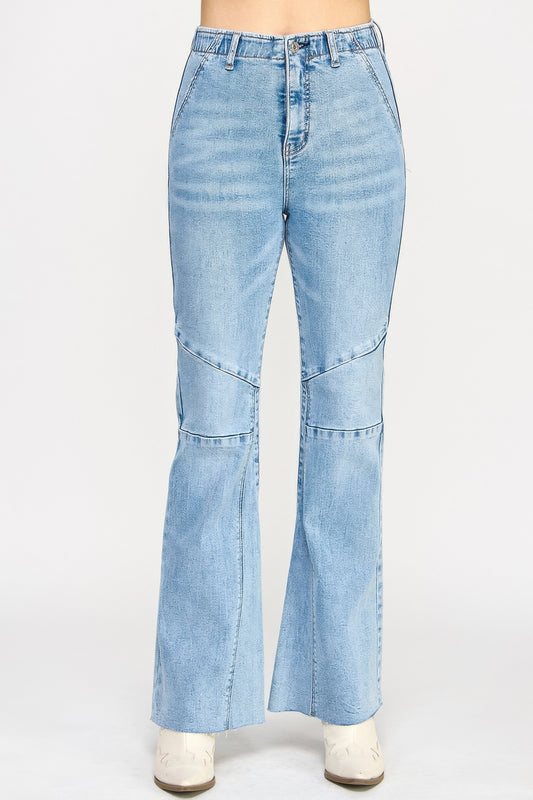 High Rise Flare With Seam Detail
