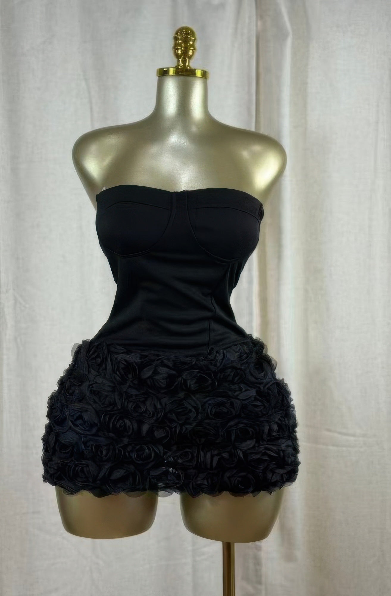 Midnight Rose Garden Mini Dress