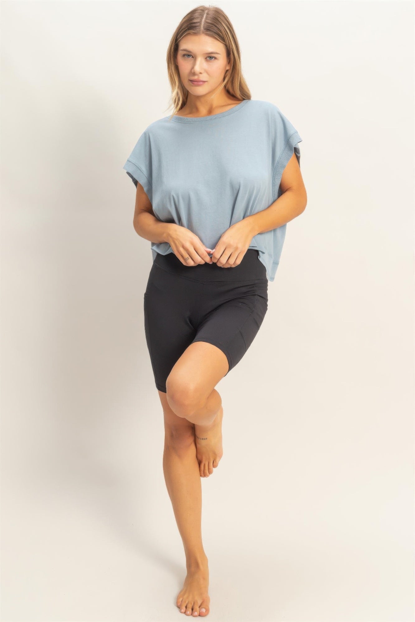 Boxy Crew Neck Top
