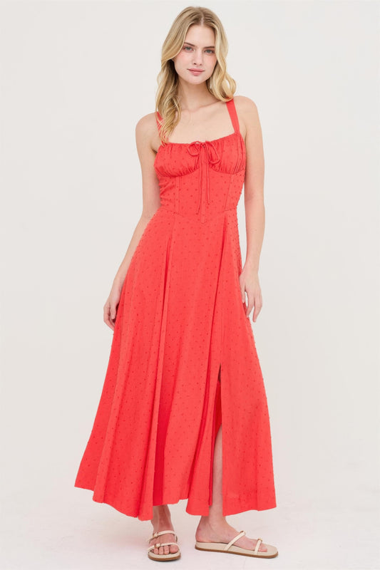 Boned Tie-back Dress