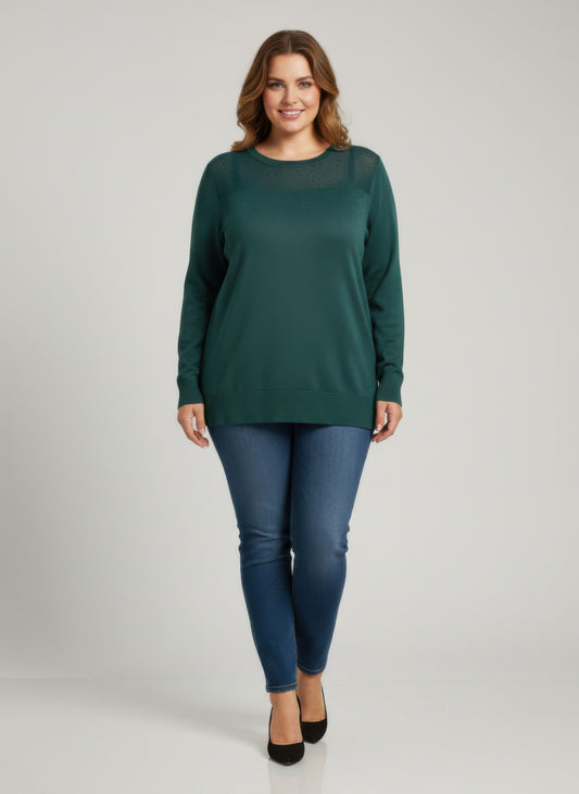 Burgundy Shimmer Detail Knit Tunic Top