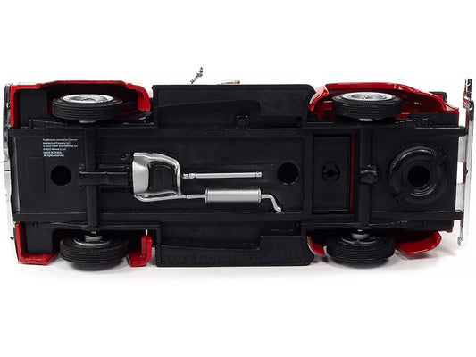 Autoworld 1956 Ford F-100 Pickup Truck Red with White Top "Texaco Reliable Road Service" "Vintage Fuel" Series 1/24 Diecast Model Car by Auto World