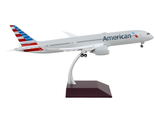 GeminiJets Boeing 787-9 Commercial Aircraft with Flaps Down "American Airlines" Silver "Gemini 200" Series 1/200 Diecast Model Airplane by GeminiJets