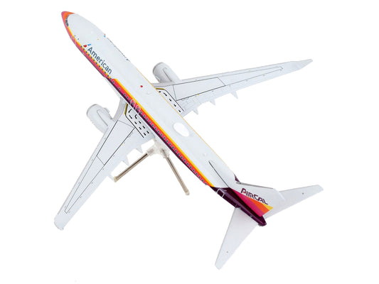 GeminiJets Boeing 737-800 Commercial Aircraft "American Airlines - AirCal" Gray with Stripes "Gemini 200" Series 1/200 Diecast Model Airplane by GeminiJets