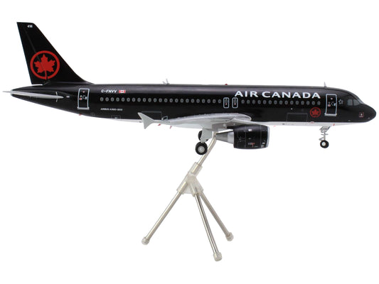 GeminiJets Airbus A320 Commercial Aircraft "Air Canada" (C-FNVV) Black "Gemini 200" Series 1/200 Diecast Model Airplane by GeminiJets