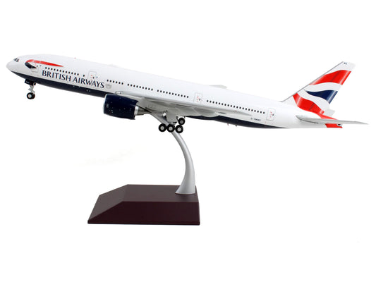 GeminiJets Boeing 777-200ER Commercial Aircraft "British Airways" White with Striped Tail "Gemini 200" Series 1/200 Diecast Model Airplane by GeminiJets