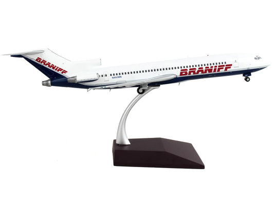 GeminiJets Boeing 727-200 Commercial Aircraft "Braniff International Airways" White and Blue "Gemini 200" Series 1/200 Diecast Model Airplane by GeminiJets