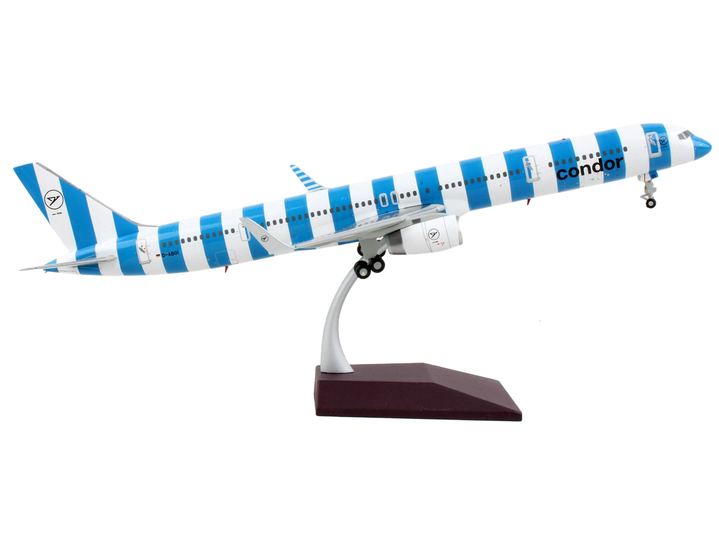 GeminiJets Boeing 757-300 Commercial Aircraft "Condor Airlines" Blue and White Stripes "Gemini 200" Series 1/200 Diecast Model Airplane by GeminiJets