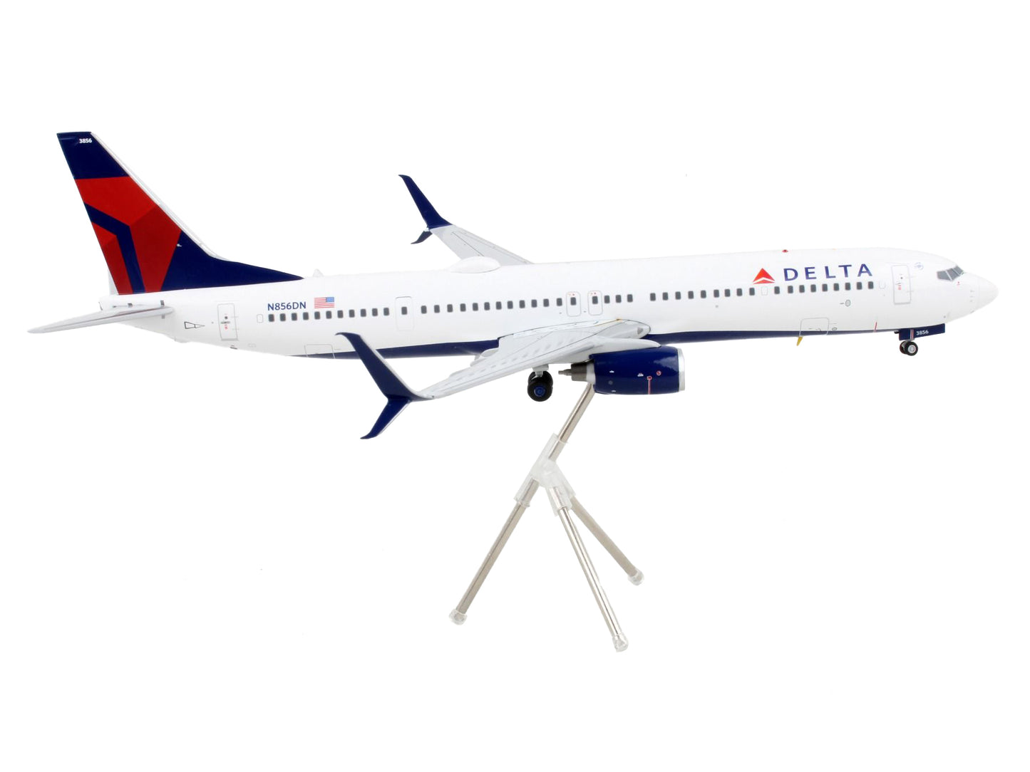 GeminiJets Boeing 737-900ER Commercial Aircraft "Delta Air Lines" White with Blue and Red Tail "Gemini 200" Series 1/200 Diecast Model Airplane by GeminiJets