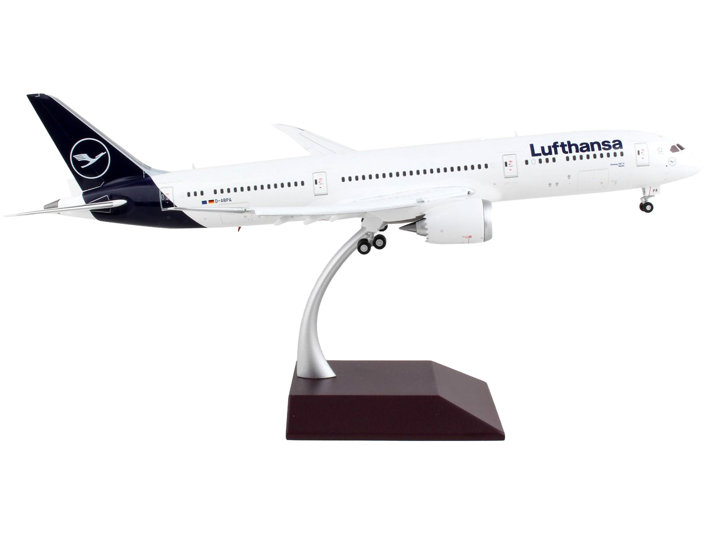 GeminiJets Boeing 787-9 Commercial Aircraft with Flaps Down "Lufthansa" White with Blue Tail "Gemini 200" Series 1/200 Diecast Model Airplane by GeminiJets