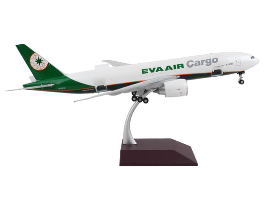 GeminiJets Boeing 777F Commercial Aircraft "Eva Air Cargo" White with Green Tail "Gemini 200 - Interactive" Series 1/200 Diecast Model Airplane by GeminiJets