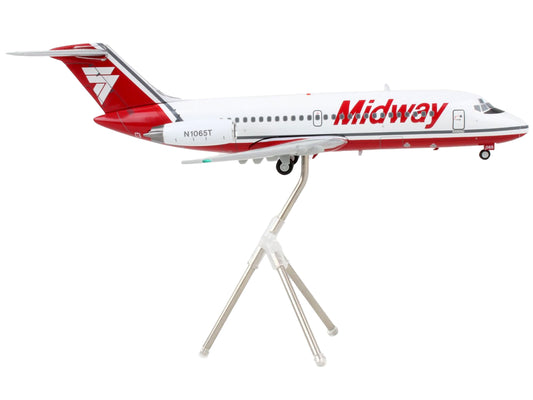 GeminiJets McDonnell Douglas DC-9-15 Commercial Aircraft "Midway Airlines" White with Red Tail "Gemini 200" Series 1/200 Diecast Model Airplane by GeminiJets