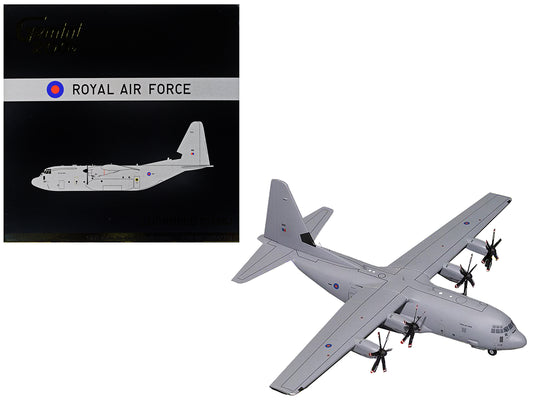 GeminiJets Lockheed C-130J Super Hercules Transport Aircraft "British Royal Air Force" Gray "Gemini 200" Series 1/200 Diecast Model Airplane by GeminiJets