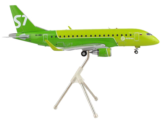 GeminiJets Embraer ERJ-170 Commercial Aircraft "S7 Airlines" Lime Green "Gemini 200" Series 1/200 Diecast Model Airplane by GeminiJets