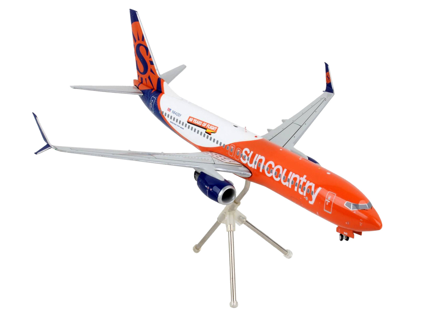 GeminiJets Boeing 737-800 Commercial Aircraft "Sun Country Airlines" Orange and White "Gemini 200" Series 1/200 Diecast Model Airplane by GeminiJets