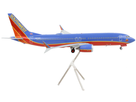 GeminiJets Boeing 737 MAX 8 Commercial Aircraft "Southwest Airlines" Blue and Red "Gemini 200" Series 1/200 Diecast Model Airplane by GeminiJets
