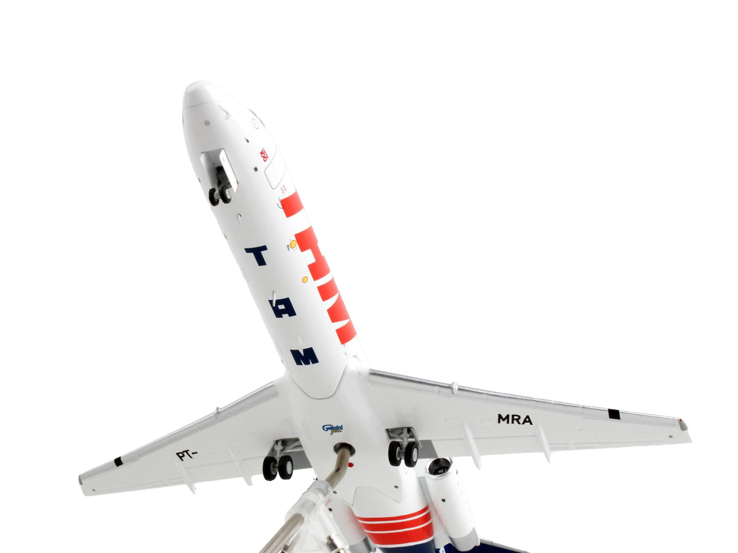GeminiJets Fokker F100 Commercial Aircraft "TAM Linhas Aereas - Airlines" White with Blue Tail "Gemini 200" Series 1/200 Diecast Model Airplane by GeminiJets